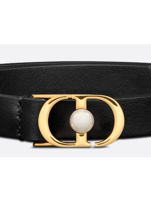 30 Montaigne Jolie 15MM Smooth Calfskin Belt Black - DIOR - BALAAN 5