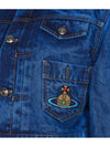 Marlene Crop Top Denim Jacket Blue - VIVIENNE WESTWOOD - BALAAN 4