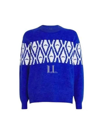 Men's Jalen Jacquard Knit Sweater Blue - J.LINDEBERG - BALAAN 2