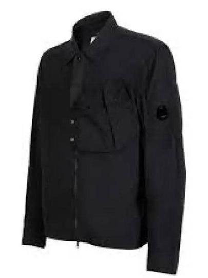 Cotton Rip Stop Pocket Long Sleeve Shirt Black - CP COMPANY - BALAAN 2