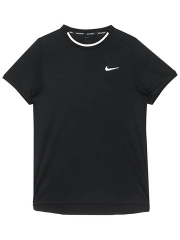 Court Advantage Dri Fit Tennis Short Sleeve T-Shirt Black - NIKE - BALAAN 1