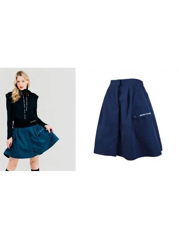 Golf Outpocket Volume Skirt Blue - HENRY STUART - BALAAN 2