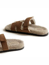 Chypre sandals suede goatskin dark brown men - HERMES - BALAAN 5