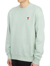 Small Heart Logo Sweatshirt Mint Green - AMI - BALAAN 5