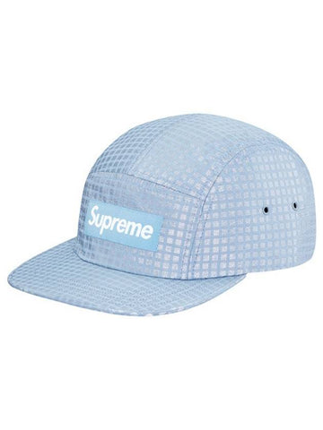 metallic check camp cap light blue METALLIC CHECK CAMP CAP - SUPREME - BALAAN 1