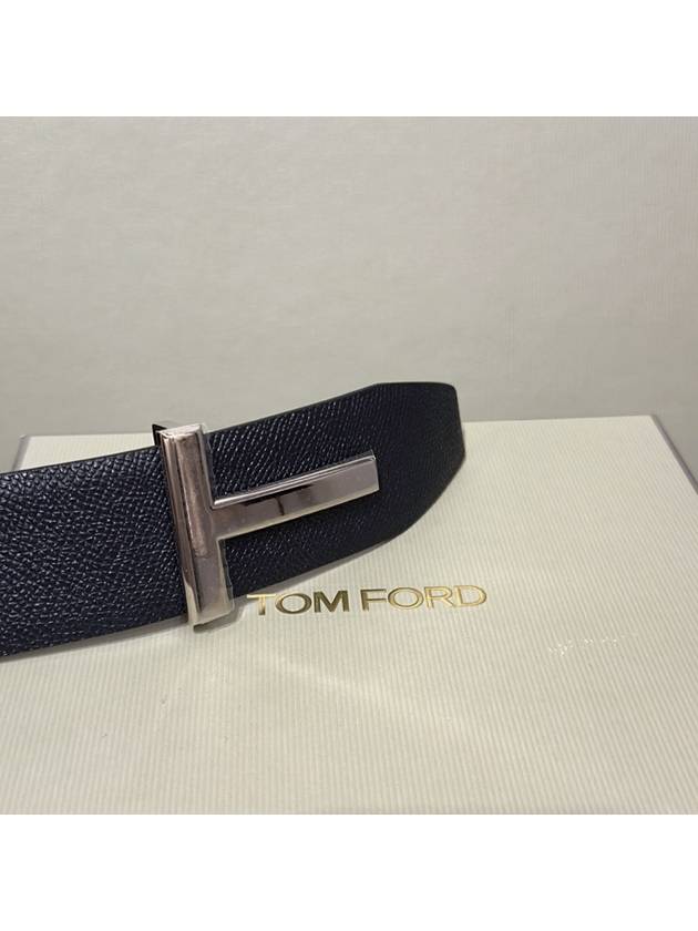 T buckle reversible twoway belt navy black - TOM FORD - BALAAN 2