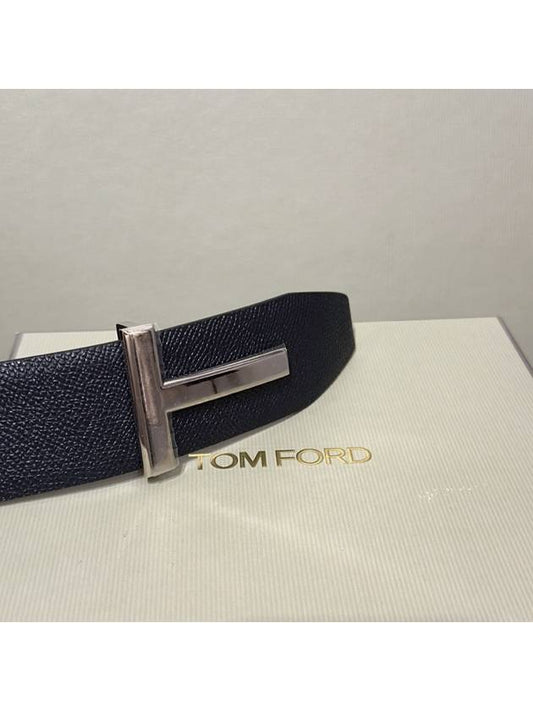 T buckle reversible twoway belt navy black - TOM FORD - BALAAN 2