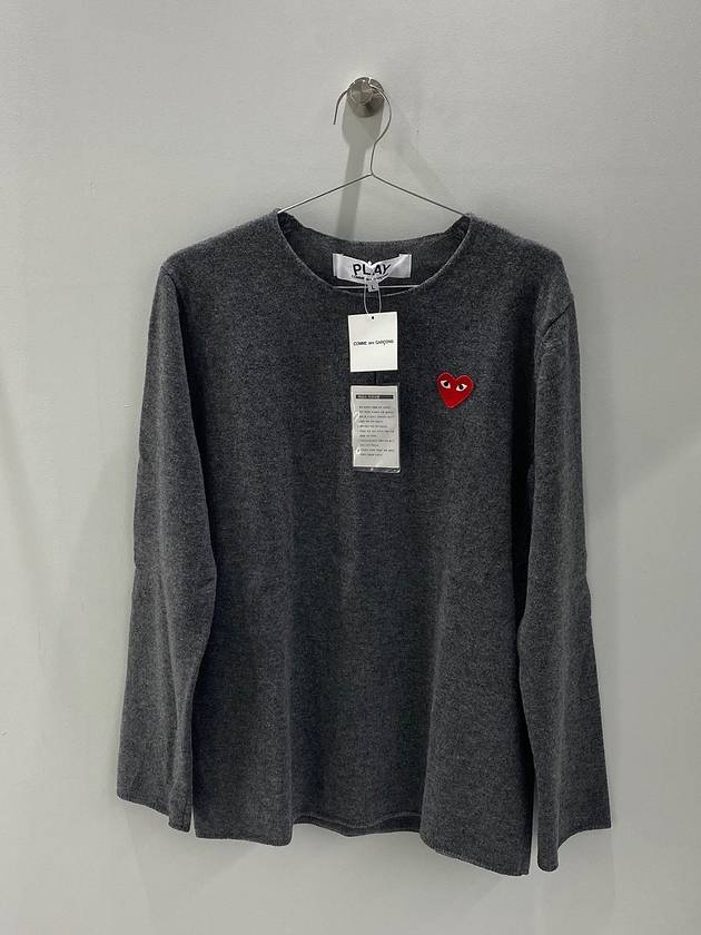 heart logo knit gray - COMME DES GARCONS PLAY - BALAAN 1