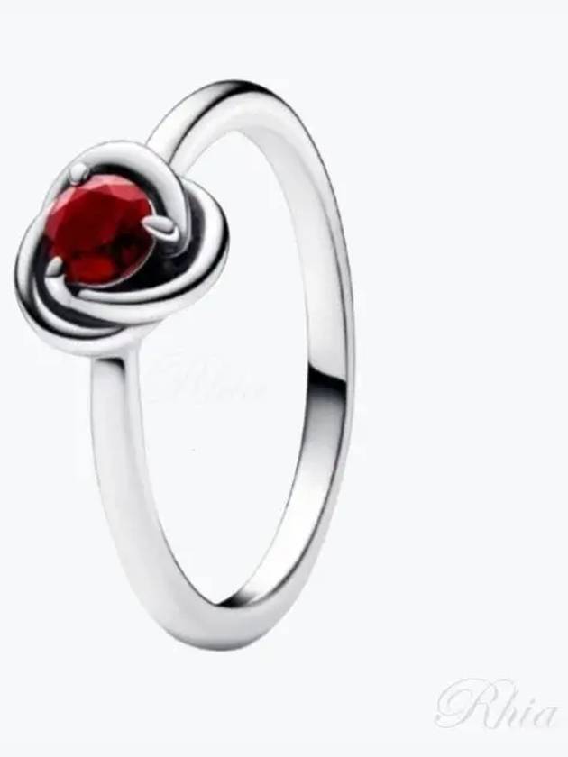 192993C01 Moment Red Eternity Circle Silver Ring - PANDORA - BALAAN 2