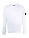 Wappen Patch Crew Neck Knit Top White - STONE ISLAND - BALAAN 3