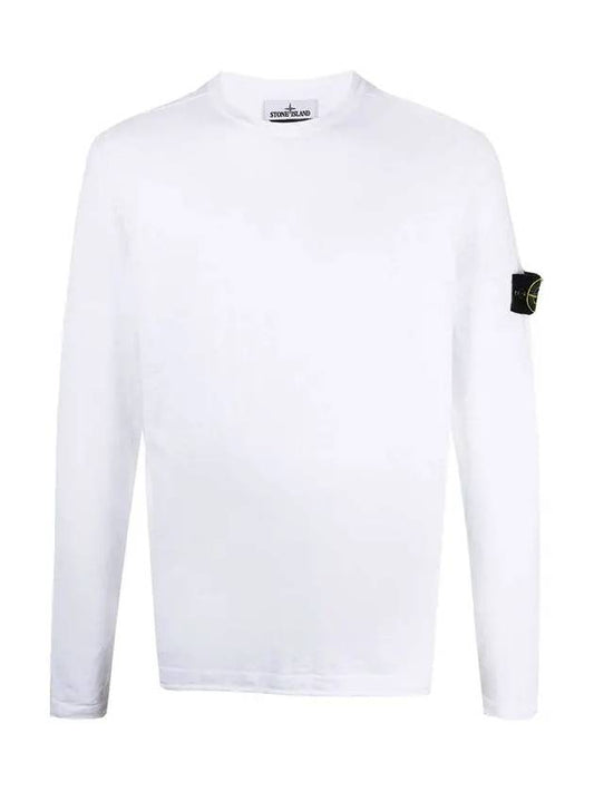 Wappen Patch Crew Neck Knit Top White - STONE ISLAND - BALAAN 2