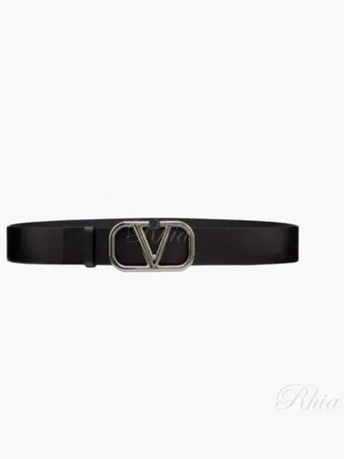 V Logo Signature Men s Belt Accessories T0Q87AZR 0NO - VALENTINO - BALAAN 1