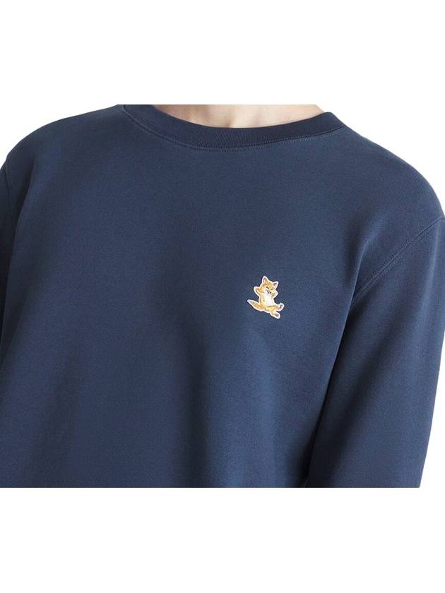 Chillax Patch Regular Sweatshirt Ink Blue - MAISON KITSUNE - BALAAN 4