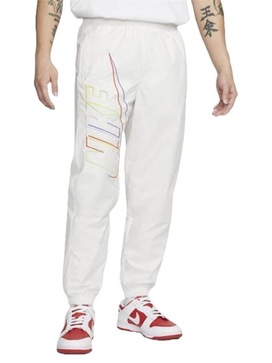 Club Woven Track Pants White - NIKE - BALAAN 1