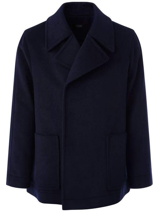 Short Wool Double Face Double Coat Navy - IFELSE - BALAAN 1