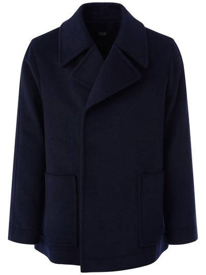 Short Wool Double Face Double Coat Navy - IFELSE - BALAAN 2