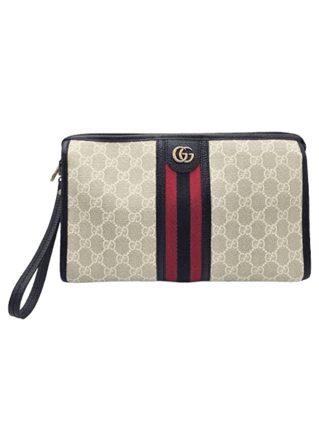 Ophidia GG Clutch Bag Black Ivory - GUCCI - BALAAN 1