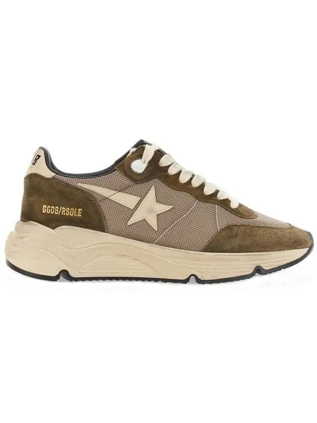 Running Lace-Up Low Top Sneakers Khaki - GOLDEN GOOSE - BALAAN 1