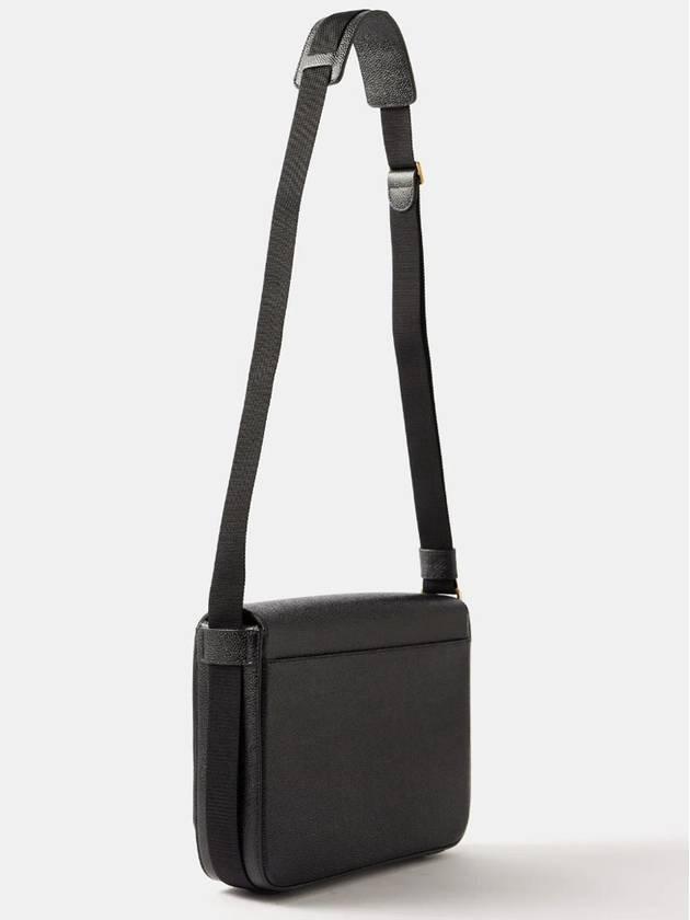 Tonal Strap Leather Reporter Cross Bag Black - THOM BROWNE - BALAAN 4