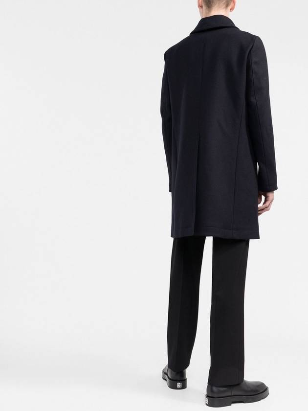 Wool  Double Breasted Coat Black - DSQUARED2 - BALAAN 4