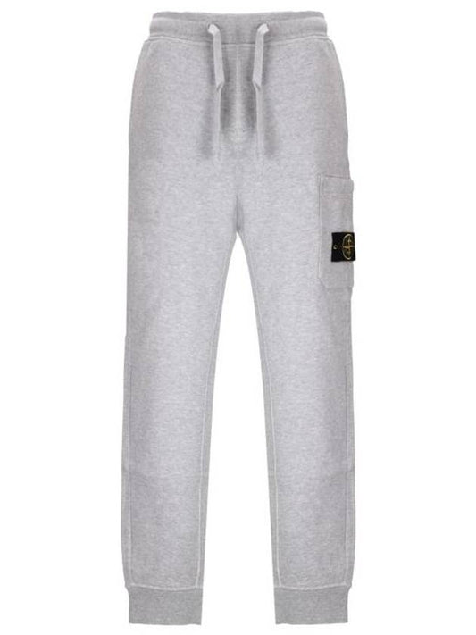 Garment Dyed Cotton Fleece Cargo Truck Pants Melange Grey - STONE ISLAND - BALAAN 1