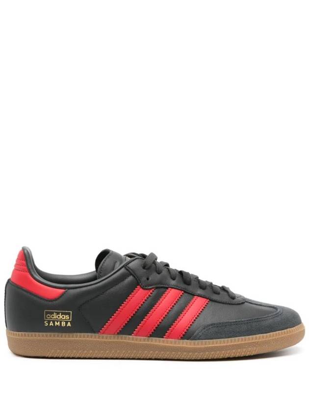 Samba OG Leather Low Top Sneakers Carbon - ADIDAS - BALAAN 1