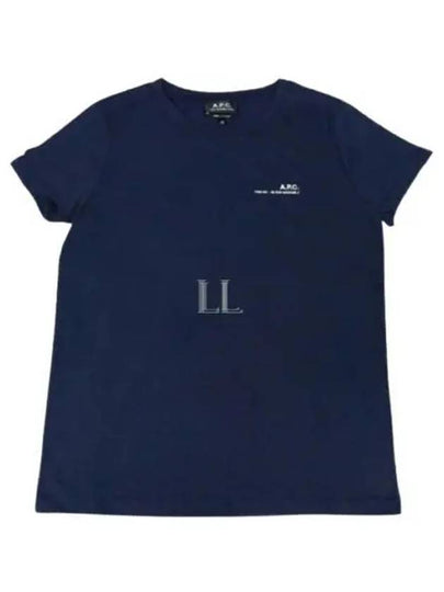 Women's Item Logo Short Sleeve T-Shirt Navy - A.P.C. - BALAAN 2