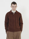 Modal Cable Collar Knit Brown - CHANCE'S NOI - BALAAN 3