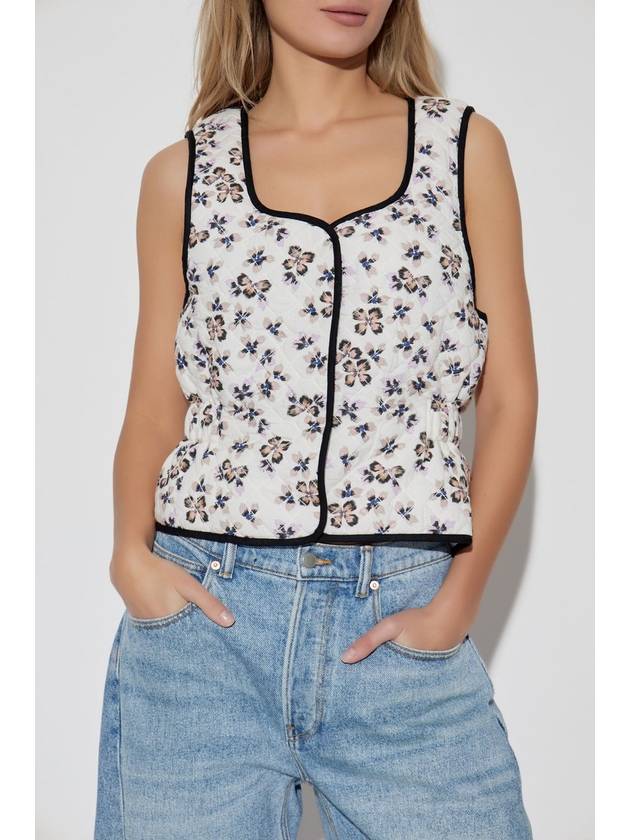 Munthe Vest With Floral Motif, Women's, White - MUNTHE - BALAAN 3