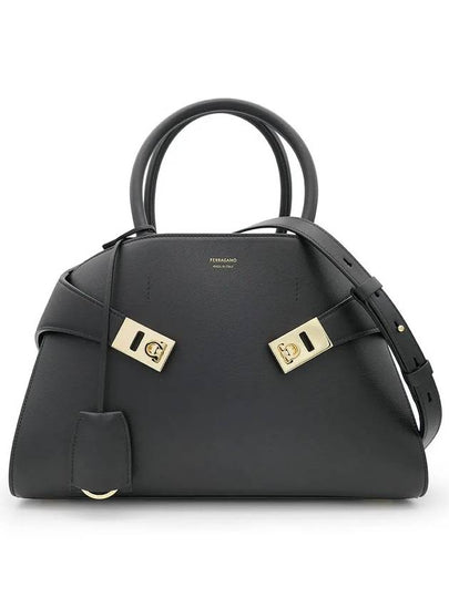 Hug Small Tote Bag Black - SALVATORE FERRAGAMO - BALAAN 2