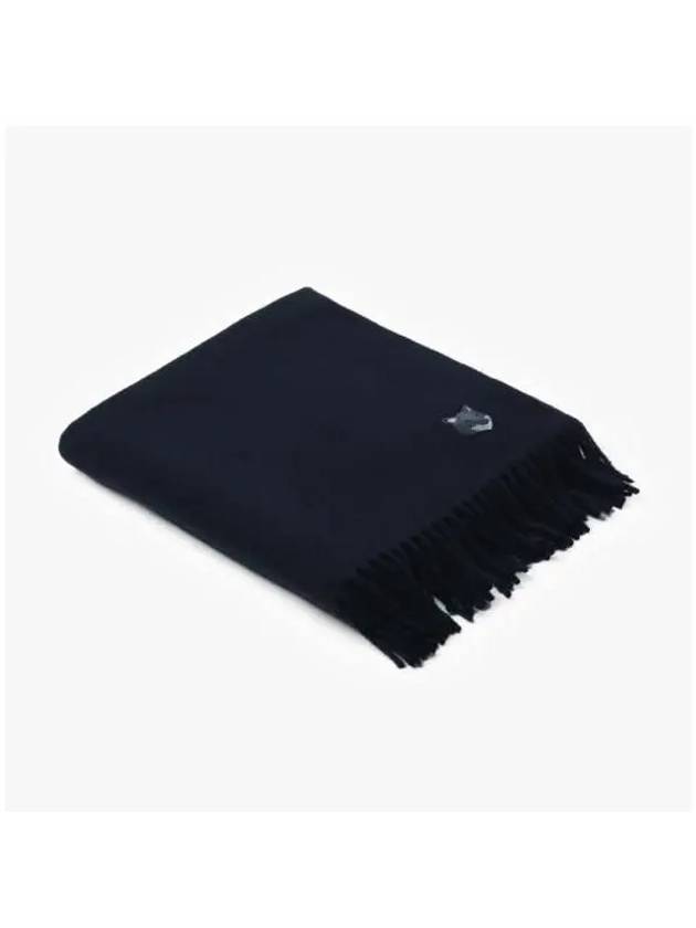 Wool Fox Head Muffler Navy - MAISON KITSUNE - BALAAN 4