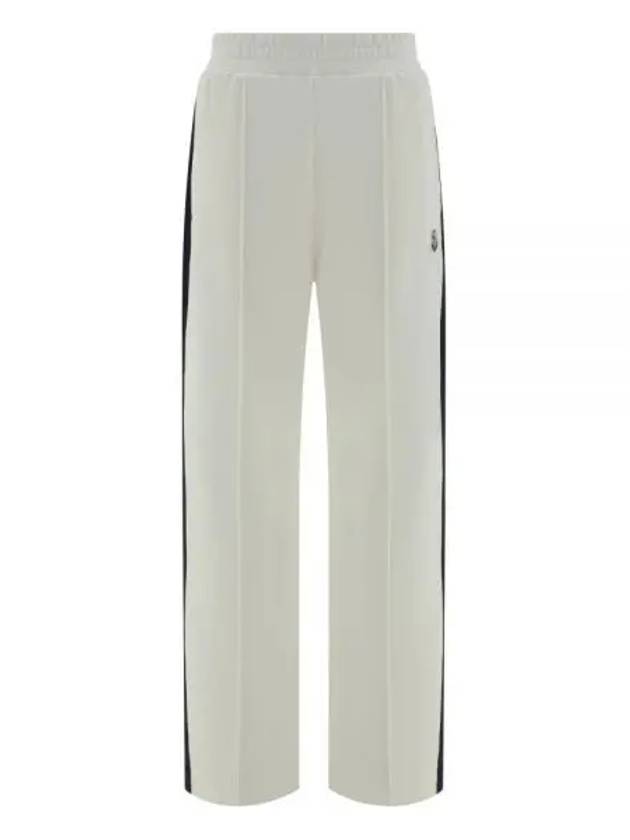 Logo Patch Cotton Track Pants White - MONCLER - BALAAN 2