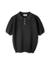 Crochet button collar half knit_black - INDUST - BALAAN 9