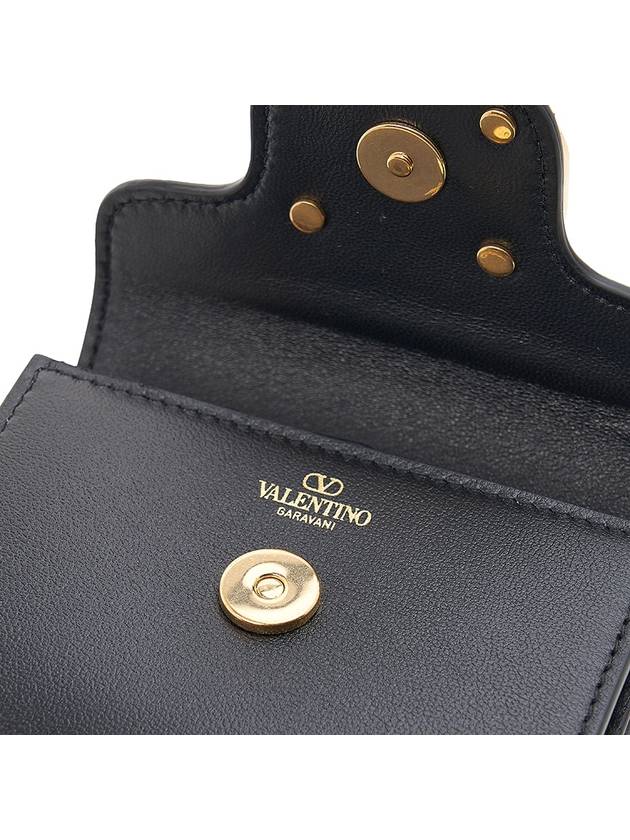 V Logo Half Wallet Black - VALENTINO - BALAAN 9