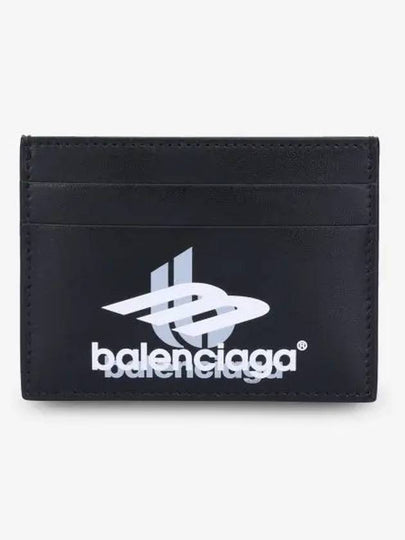 Logo Print Leather Card Wallet Black - BALENCIAGA - BALAAN 2