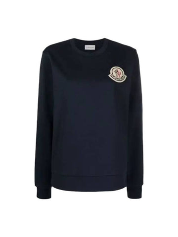 Logo Patch Sweatshirt Navy - MONCLER - BALAAN 1