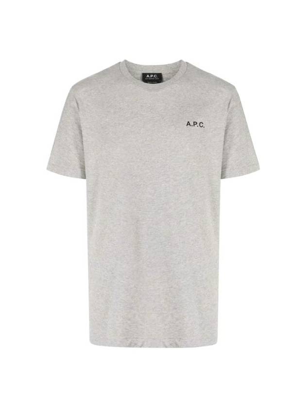 Wave Short Sleeve T-Shirt Heather Pale Grey - A.P.C. - BALAAN 1