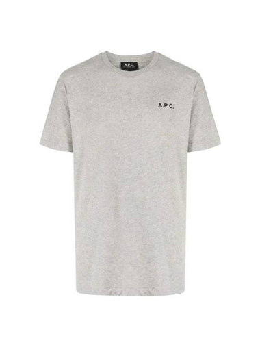 Wave Short Sleeve T-Shirt Heather Pale Grey - A.P.C. - BALAAN 1