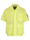 Men's Waffen Short Sleeve Shirt Jacket Lime - STONE ISLAND - BALAAN 2