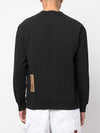 Men's Logo Patch Cotton Sweatshirt Black - TEN C - BALAAN 5