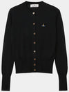 Bea Logo Wool Cardigan Black - VIVIENNE WESTWOOD - BALAAN 7