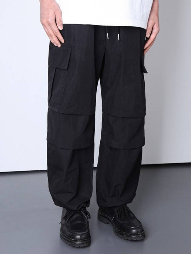 M 65 Nylon Field Cargo 2WAY Pants Black - KND - BALAAN 7