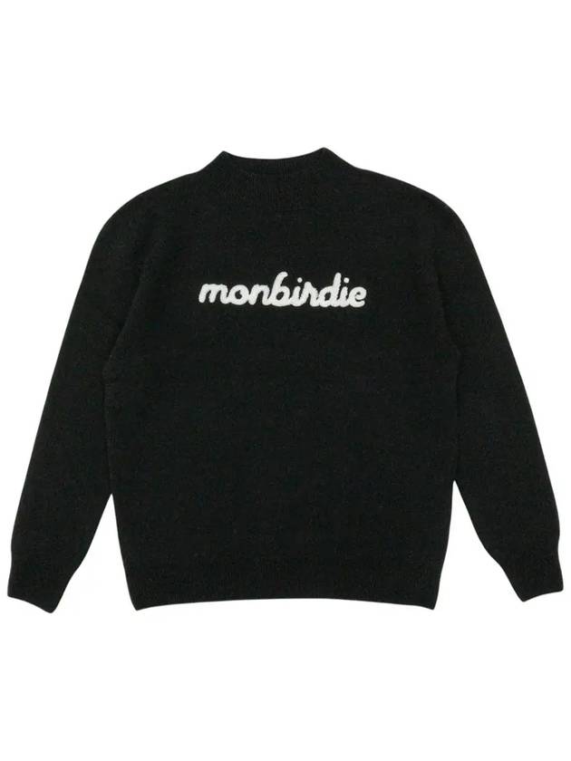 Whole garment lettering wool knit BLACK - MONBIRDIE GOLF - BALAAN 3