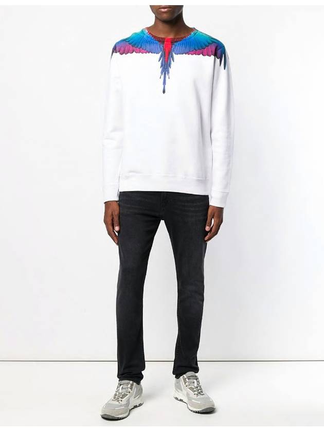 Men's Double Wing Sweatshirt White - MARCELO BURLON - BALAAN 4