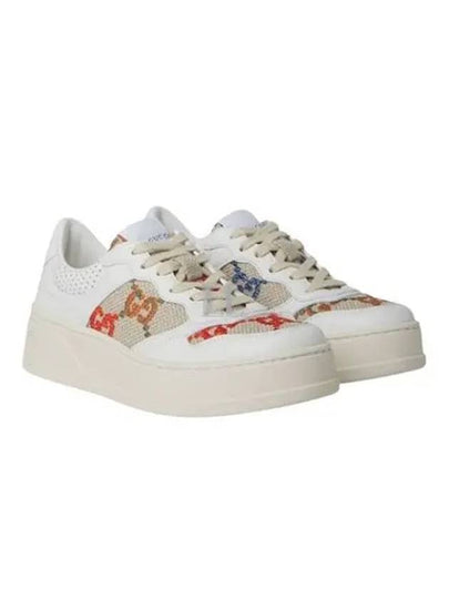 GG Embroider Low Top Sneakers White - GUCCI - BALAAN 2