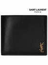 Tiny Monogram Half Wallet Black Gold - SAINT LAURENT - BALAAN 3