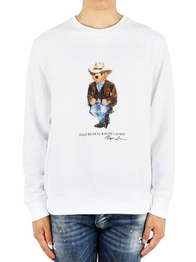 Polo Men s Cowboy Bear Sweatshirt White 710858026 001 - RALPH LAUREN - BALAAN 1