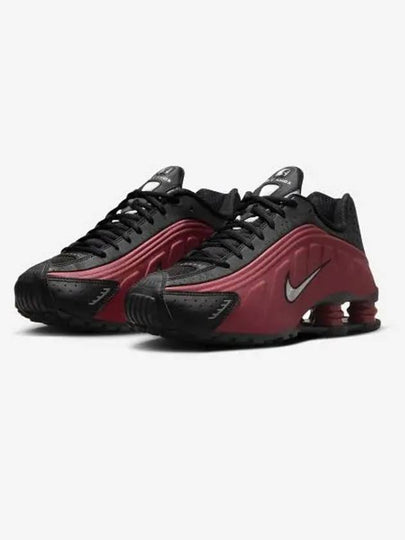 Shox R4 Low Top Sneakers Black Red - NIKE - BALAAN 2