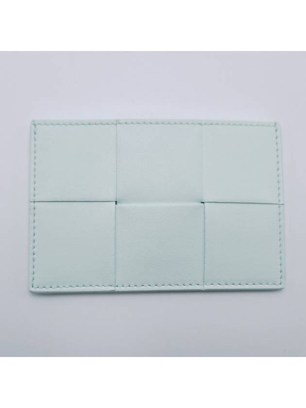 Intrecciato Leather Card Holder Light Green - BOTTEGA VENETA - BALAAN 2