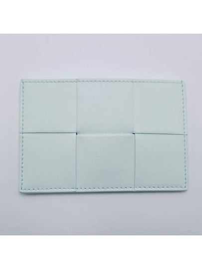 Intrecciato Leather Card Holder Light Green - BOTTEGA VENETA - BALAAN 2